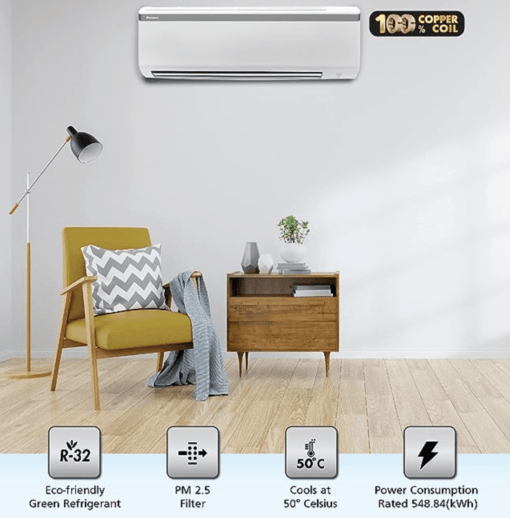 Daikin 0.8 Ton 3 Star, Fixed Speed Split AC (Copper, PM 2.5 Filter, 2022 Model, FTL28U, White) - Image 2